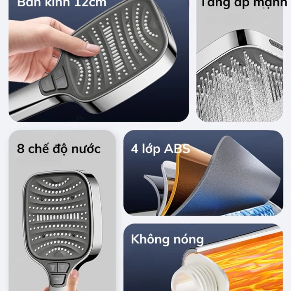 Bảo dưỡng vòi sen tăng áp BUNOS 8 chế độ phun: Hướng dẫn chi tiết cho người dùng