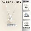 Vòng cổ bạc 950 kết hợp mặt đá Herkimer Diamond tự nhiên phụ kiện thời trang nữ, trang sức phong thuỷ Mi Shungite 2