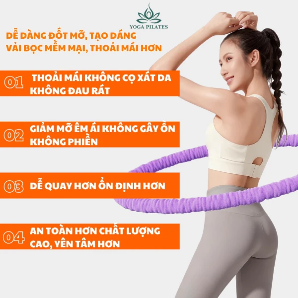 Hình ảnh sản phẩm Vòng Lắc Eo Lò Xo Bọc Vải Mềm MACYO - Giảm Eo Thon Tại Nhà Chỉ 229k
