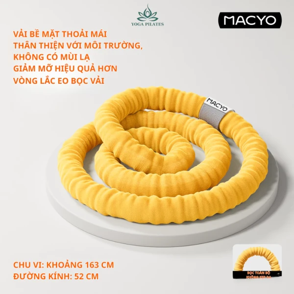 Hình ảnh sản phẩm Vòng Lắc Eo Lò Xo Bọc Vải Mềm MACYO - Giảm Eo Thon Tại Nhà Chỉ 229k
