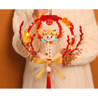 Vòng treo cửa Tết decor đầu Lân cún kẽm phong cách, trang trí nhà cửa, quà Tết Yagarden giá 99,000. 4
