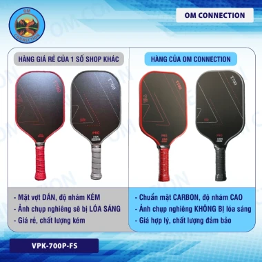 Vợt Pickleball Carbon T700 Pro Siêu Nhẹ Nhám Bám Bóng - Giảm 89k Chỉ Còn 389k OM Connection 3