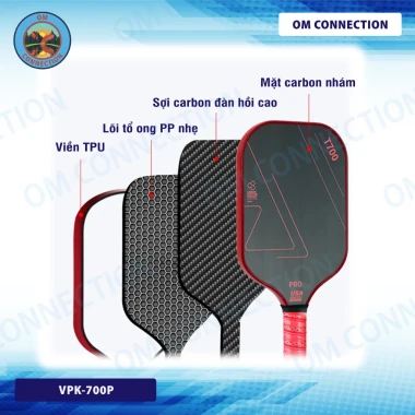 Vợt Pickleball Carbon T700 Pro Siêu Nhẹ Nhám Bám Bóng - Giảm 89k Chỉ Còn 389k OM Connection 5