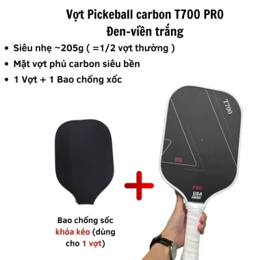 Vợt Pickleball Carbon T700 Siêu Nhẹ Mặt Nhám - Giảm Giá Cực Sốc Chỉ 309k! 13 Vợt Pickleball Carbon T700 Siêu Nhẹ Mặt Nhám - Giảm Giá Cực Sốc Chỉ 309k! 13