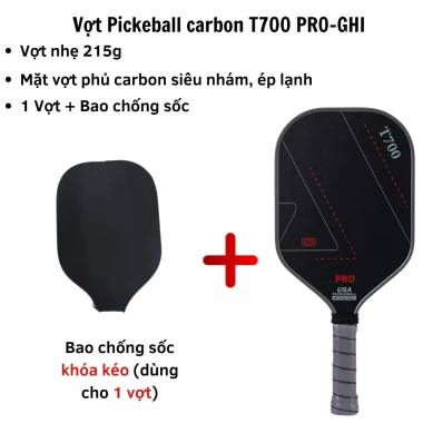 Vợt Pickleball Carbon T700 Siêu Nhẹ Mặt Nhám - Giảm Giá Cực Sốc Chỉ 309k! 16 Vợt Pickleball Carbon T700 Siêu Nhẹ Mặt Nhám - Giảm Giá Cực Sốc Chỉ 309k! 16