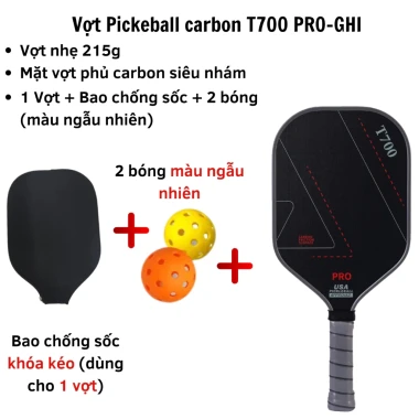 Vợt Pickleball Carbon T700 Siêu Nhẹ Mặt Nhám - Giảm Giá Cực Sốc Chỉ 309k! 17 Vợt Pickleball Carbon T700 Siêu Nhẹ Mặt Nhám - Giảm Giá Cực Sốc Chỉ 309k! 17
