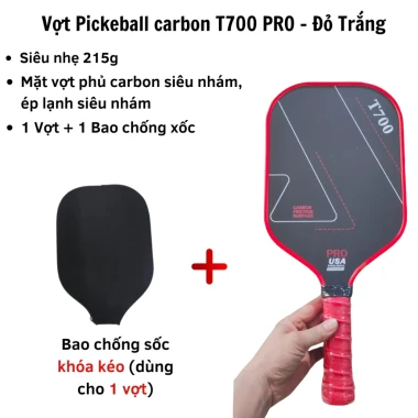 Vợt Pickleball Carbon T700 Siêu Nhẹ Mặt Nhám - Giảm Giá Cực Sốc Chỉ 309k! 22 Vợt Pickleball Carbon T700 Siêu Nhẹ Mặt Nhám - Giảm Giá Cực Sốc Chỉ 309k! 22