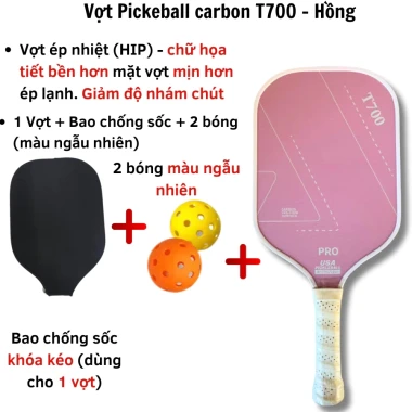 Vợt Pickleball Carbon T700 Siêu Nhẹ Mặt Nhám - Giảm Giá Cực Sốc Chỉ 309k! 26 Vợt Pickleball Carbon T700 Siêu Nhẹ Mặt Nhám - Giảm Giá Cực Sốc Chỉ 309k! 26