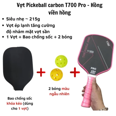 Vợt Pickleball Carbon T700 Siêu Nhẹ Mặt Nhám - Giảm Giá Cực Sốc Chỉ 309k! 32 Vợt Pickleball Carbon T700 Siêu Nhẹ Mặt Nhám - Giảm Giá Cực Sốc Chỉ 309k! 32