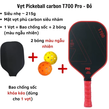 Vợt Pickleball Carbon T700 Siêu Nhẹ Mặt Nhám - Giảm Giá Cực Sốc Chỉ 309k! 37 Vợt Pickleball Carbon T700 Siêu Nhẹ Mặt Nhám - Giảm Giá Cực Sốc Chỉ 309k! 37