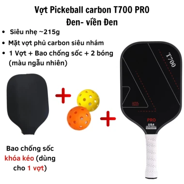 Vợt Pickleball Carbon T700 Siêu Nhẹ Mặt Nhám - Giảm Giá Cực Sốc Chỉ 309k! 40 Vợt Pickleball Carbon T700 Siêu Nhẹ Mặt Nhám - Giảm Giá Cực Sốc Chỉ 309k! 40