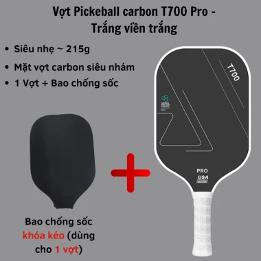 Vợt Pickleball Carbon T700 Siêu Nhẹ Mặt Nhám - Giảm Giá Cực Sốc Chỉ 309k! 43 Vợt Pickleball Carbon T700 Siêu Nhẹ Mặt Nhám - Giảm Giá Cực Sốc Chỉ 309k! 43