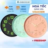 [VOUCHER 10K] Đồng hồ treo tường tròn, kim trôi CÓ MẶT KÍNH, đồng hồ treo tường Decor Tặng Pin, Móc đinh 2