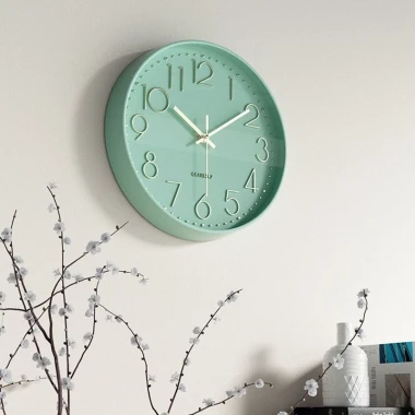 [VOUCHER 10K] Đồng hồ treo tường tròn, kim trôi CÓ MẶT KÍNH, đồng hồ treo tường Decor Tặng Pin, Móc đinh 4