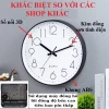 [VOUCHER 10K] Đồng hồ treo tường tròn, kim trôi CÓ MẶT KÍNH, đồng hồ treo tường Decor Tặng Pin, Móc đinh 5