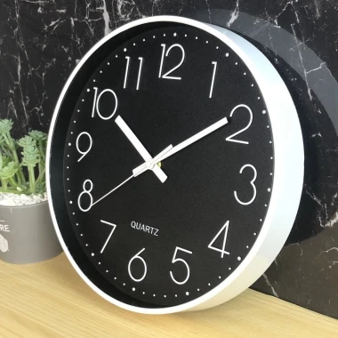 [VOUCHER 10K] Đồng hồ treo tường tròn, kim trôi CÓ MẶT KÍNH, đồng hồ treo tường Decor Tặng Pin, Móc đinh 20