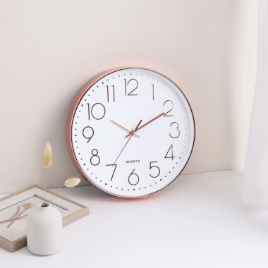 [VOUCHER 10K] Đồng hồ treo tường tròn, kim trôi CÓ MẶT KÍNH, đồng hồ treo tường Decor Tặng Pin, Móc đinh 41