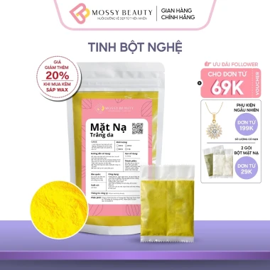 [VOUCHER 11.11] Bột Mặt Nạ Tinh Bột Nghệ Nguyên Chất Hữu Cơ, Giúp Dưỡng Trắng Da, Mờ Thâm - MOSSY BEAUTY 2