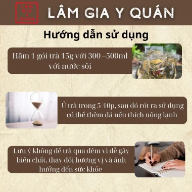 [Voucher giảm sâu 10.10]Trà bổ khí tăng cường thể lực, giảm mệt mỏi, cải thiện tiêu hóa gói 15g - Lâm gia y quán 9
