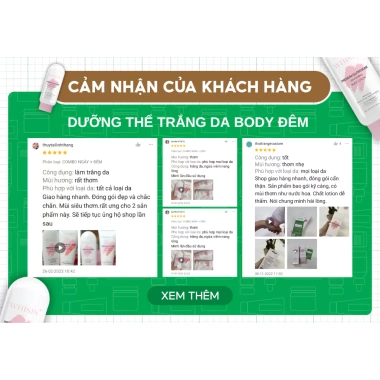 WHISIS Kem Dưỡng Ẩm Trắng Da Body 200ml Glutathione + Tế Bào Gốc – Giá 285k