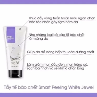 White Jewel Peeling Tẩy tế bào da chết ngọc trai The Face Shop 120ml giá 142.000 giảm giá da sáng mịn 3