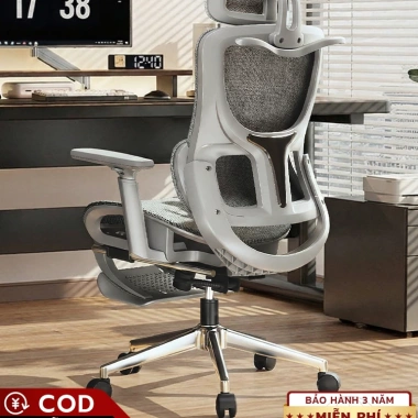 Xpanse LS918 Ghế công thái học văn phòng, đệm chân, chân thép nâng cấp, giảm còn 2.86tr