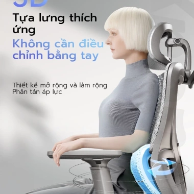 Xpanse LS918 Ghế công thái học văn phòng, đệm chân, chân thép nâng cấp, giảm còn 2.86tr