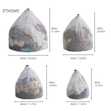 Zthome Lưới Dây Rút Lớn Giỏ Giặt, Túi Giặt Dung Tích Lớn, Rửa Bẩn Nóng Giá 10.906 5