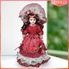 16.14 '' Búp Bê Sứ Cô Gái Hình Trang Trí Nhà Đứng Hình Trong Đầm Búp Bê Gốm Cho Gia Đình Quà Tặng Đảng Văn Phòng 3