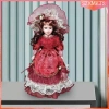 16.14 '' Búp Bê Sứ Cô Gái Hình Trang Trí Nhà Đứng Hình Trong Đầm Búp Bê Gốm Cho Gia Đình Quà Tặng Đảng Văn Phòng 4