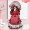 16.14 '' Búp Bê Sứ Cô Gái Hình Trang Trí Nhà Đứng Hình Trong Đầm Búp Bê Gốm Cho Gia Đình Quà Tặng Đảng Văn Phòng 5