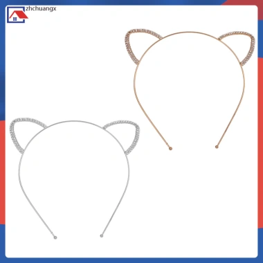2 Chiếc Các Loại Màu Tai Mèo Băng Đô Quấn Tóc Kim Cương Giả Hợp Kim Trang Trí Tóc Cho Bé Gái Đảng Cosplay Phụ Kiện zhchuangx