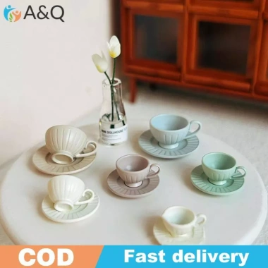 2 Chiếc Nhà Búp Bê Thu Nhỏ Đồ Ăn Mini Họa Tiết Dọc Cà Phê - Mô Hình Đồ Chơi Phụ Kiện 3