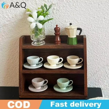 2 Chiếc Nhà Búp Bê Thu Nhỏ Đồ Ăn Mini Họa Tiết Dọc Cà Phê - Mô Hình Đồ Chơi Phụ Kiện 4