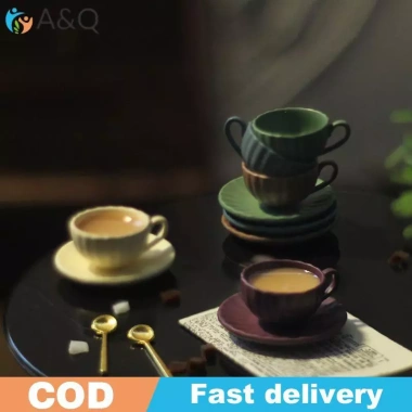 2 Chiếc Nhà Búp Bê Thu Nhỏ Đồ Ăn Mini Họa Tiết Dọc Cà Phê - Mô Hình Đồ Chơi Phụ Kiện 8