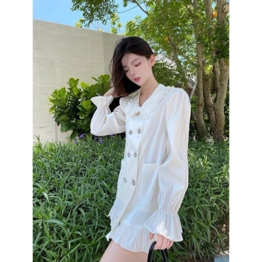 [216] Váy Lụa Bèo Cúc Đồng Dáng Babydoll Siêu Xinh Có Ảnh Thật 6