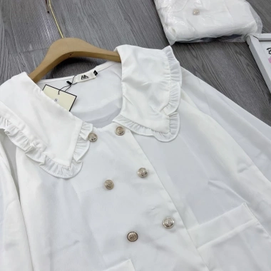 [216] Váy Lụa Bèo Cúc Đồng Dáng Babydoll Siêu Xinh Có Ảnh Thật 7