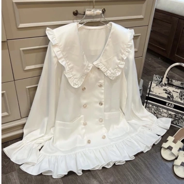 [216] Váy Lụa Bèo Cúc Đồng Dáng Babydoll Siêu Xinh Có Ảnh Thật 10