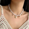 3 Mảnh Đại Dương Sang Trọng Sao Biển Vỏ Vòng Cổ Nàng Tiên Cá Ngọc Trai Hạt Dây Chuyền Bộ Bohemian Lớp Dây Xích Cho Nữ Đi Biển Kỳ Nghỉ Trang Sức Quà Tặng Boho Handmade 4