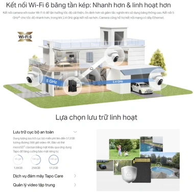 [4K] Tapo C560WS | Camera Nhận Diện Khuôn Mặt AI Siêu Nét, Xoay 360, Màu Đêm Starlight 6