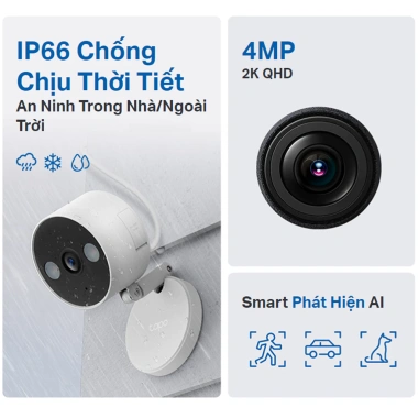 [4M] Camera Wifi TP Link Tapo C125 / C120 2K QHD , Chip AI Thông Minh, Chân Đến Nam Châm, Đàm Thoại 2 Chiều - Camera Tro 3