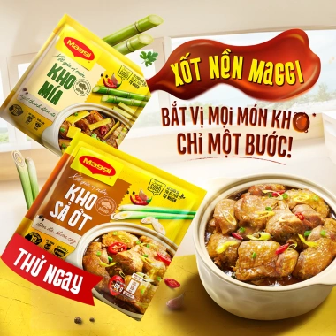 5 gói Xốt gia vị nền Maggi Kho sả ớt 5