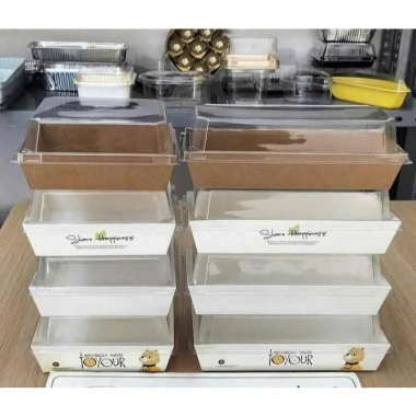 50 Hộp Giấy Đựng Bông Lan Trứng Muối, Sandwich, Bánh Ngọt Hoặc Đồ Ăn [E1.413-E1.985]] 5
