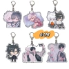 6CM Cute Anime Keychain Link Click Acrylic Key Chain Kawaii Bag Pendent Cheng Xiaoshi Lu Guang Cartoon Keyring