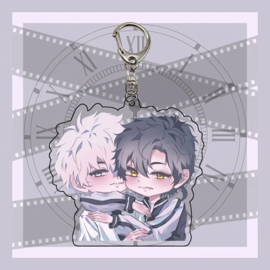 6CM Cute Anime Keychain Link Click Acrylic Key Chain Kawaii Bag Pendent Cheng Xiaoshi Lu Guang Cartoon Keyring