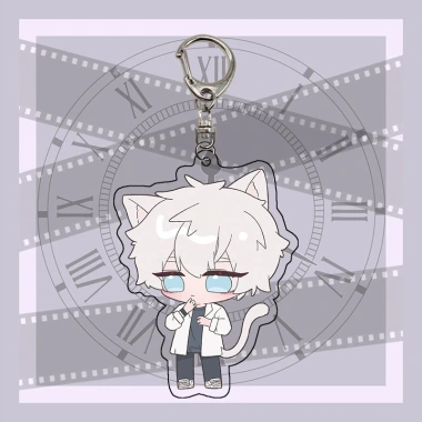 6CM Cute Anime Keychain Link Click Acrylic Key Chain Kawaii Bag Pendent Cheng Xiaoshi Lu Guang Cartoon Keyring