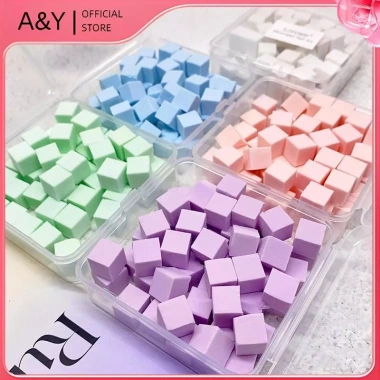A & Y 50 Chiếc Mini Vuông Móng Tay Bọt Biển Bột Puff Nails Nghệ Thuật Gel Ba Lan Dụng Cụ Trang Điểm Mỹ Phẩm Đệm Móng Tay Áo Cho Phụ Kiện Làm Móng Tay. 4