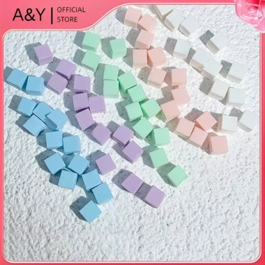 A & Y 50 Chiếc Mini Vuông Móng Tay Bọt Biển Bột Puff Nails Nghệ Thuật Gel Ba Lan Dụng Cụ Trang Điểm Mỹ Phẩm Đệm Móng Tay Áo Cho Phụ Kiện Làm Móng Tay. 9