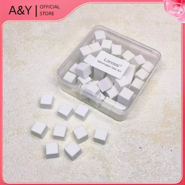 A & Y 50 Chiếc Mini Vuông Móng Tay Bọt Biển Bột Puff Nails Nghệ Thuật Gel Ba Lan Dụng Cụ Trang Điểm Mỹ Phẩm Đệm Móng Tay Áo Cho Phụ Kiện Làm Móng Tay. 10