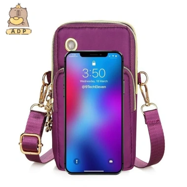 [ADP]Nylon Chống Thấm Nước Nữ Đeo Ngang Điện Thoại Đeo Vai Túi Nhỏ Ốp Lưng Ví Thắt Lưng vvn 3
